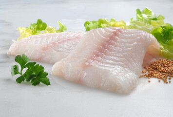 Kabeljau, Fischfilet, roh, Salat, Fisch,