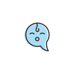 chat talk bubble icon logo design vector