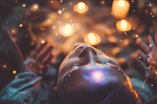 Alternative medicine practitioners conducting energy healing.