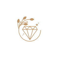 Fototapeta na wymiar diamond leaf icon logo design vector