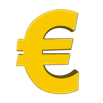 Gold euro currency finance symbol isolated.  golden metallic european money sign or europe banking financial business exchange capital rate price and union economy bank market.