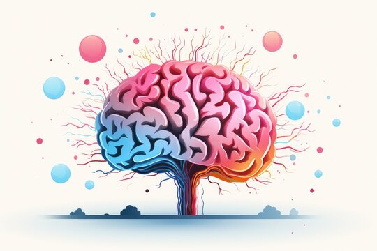 3D Icon Brain Symbol Cognitive dissonance, creative performance, neurological basis of creativity. Neuroimaging brain. Neurological disorders and neurodiversity collaborative process of brainstorming