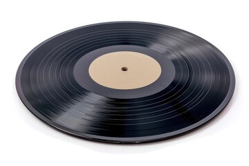 Vinyl disk on white background