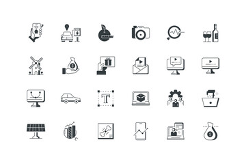 Analysis icon, Analysis vector illustration,Camera icon,Diet icon,Eletric station icon,Home check app icon,Medical phone icon,Money bag icon,Online business icon,Phone data icon,Rentgen,set of icons