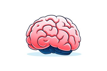Symbolic brain graphic, cognitive vectors, brain icons, and logos. Vectorized brain mapping and neurological concepts. Brain connections depicted in the illustration, featuring neurotransmitter vector