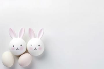 easter bunny with eggs, easter background, easter holiday, easter