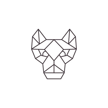 coyote icon logo design vector