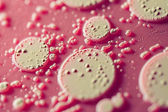 Salmonellosis microscopic view of S Typhi bacteria from blood agar colonies known as typhoid fever