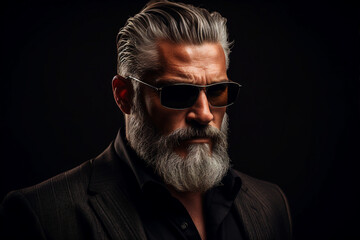 Obraz premium Generative AI picture of secret agent spy person modern film style killer detective soldier