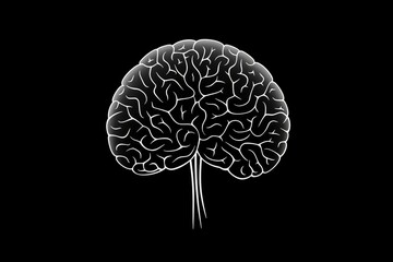 Brain vector encompassing neuroscience, neural network, brain anatomy vectors. Neurons, cerebral cortex, and brain hemispheres. Connectivity represented by synapse vectors concept of the human mind