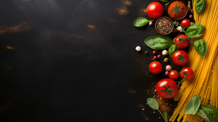 Obraz na płótnie Canvas Italian food background