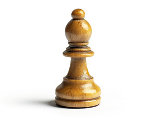 simple chess pawn piece isolated on white background, front view. Generative Ai.