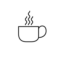 Coffee icon vector. Hot drink illustration sign. Tea symbol or logo.