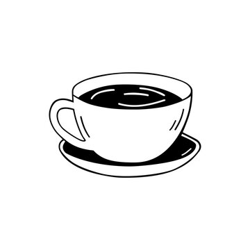 Coffee icon vector. Hot drink illustration sign. Tea symbol or logo.