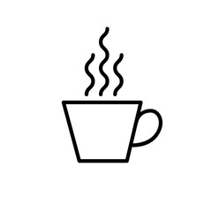 Coffee icon vector. Hot drink illustration sign. Tea symbol or logo.