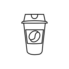 Coffee icon vector. Hot drink illustration sign. Tea symbol or logo.