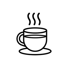 Coffee icon vector. Hot drink illustration sign. Tea symbol or logo.