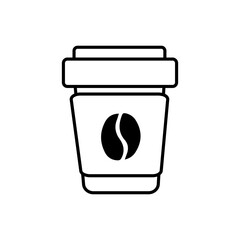 Coffee icon vector. Hot drink illustration sign. Tea symbol or logo.