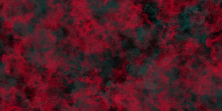 Abstract texture with fire red and black horror background. Blue painted powder explosion. Bright Blue space nebula . Blue & Black color old concrete wall for background.
