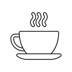 Coffee icon vector. Hot drink illustration sign. Tea symbol or logo.