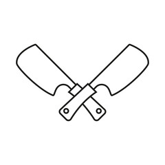 Kitchen knife icon vector. Cook illustration sign. Chef symbol or logo.