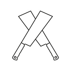 Kitchen knife icon vector. Cook illustration sign. Chef symbol or logo.