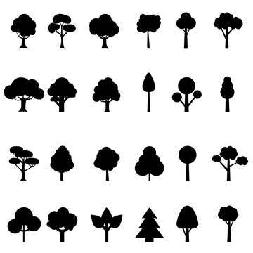 Tree icon vector set. Nature illustration sign collection. green symbol.