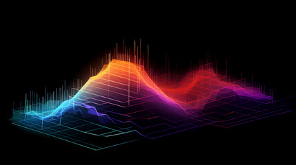 Technology abstract lines background and light effects, technology sense background