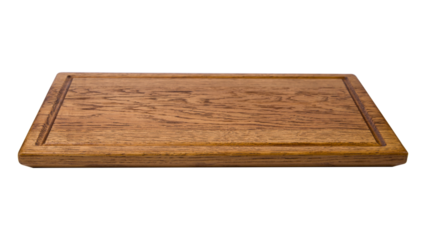 wooden cutting board isolated on white background