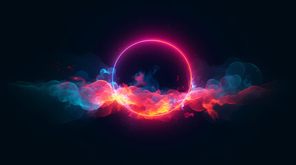Obraz premium Technology abstract lines background and light effects, technology sense background