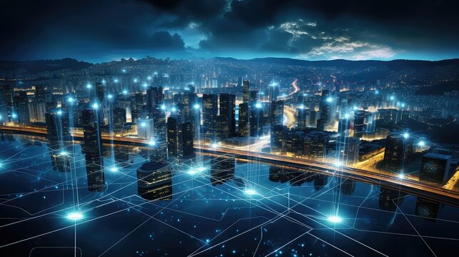 broadband net technology background illustration router modem, firewall protocol, ip address broadband net technology background