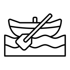   Kayak line icon