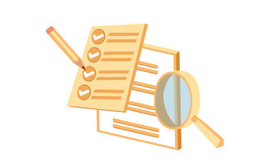 3D White clipboard with checklist.3d goal for technology,online social media usage illustration.