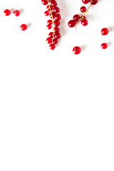 red currant on white background. Food concept