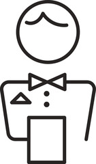 Waiter sketch icon. Vector EPS10