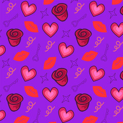 seamless pattern with hearts