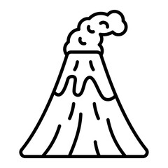   Volcano line icon