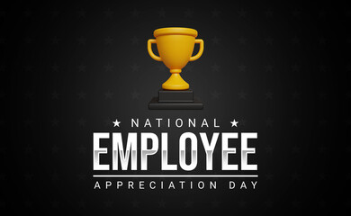 Happy National Employee Appreciation Day illustration. Employee appreciation day illustration banner design template