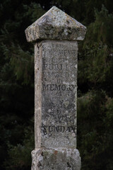 Monument to the murdered Charlotte Dymond on Bodmin Moor Cornwall