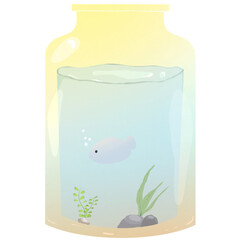 fish in a bottle