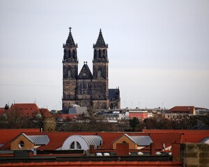 Magdeburger Dom (Magdeburg Cathedral), the landmark of the capital city of Saxony-Anhalt in Germany - 712234913