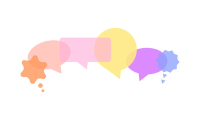 Speech bubble icon. Flat illustration of speech bubble icon for web design