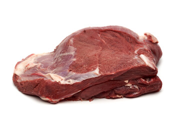 Raw beef meat isolated on white