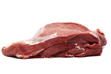 Raw beef meat isolated on white
