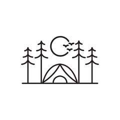 outdoor explore holiday icon logo design vector