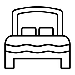   Double Bed line icon