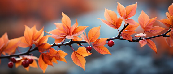maple leaf red autumn sunset tree background