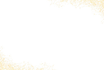 luxury gold glitter sparkle light powder confetti frame round border