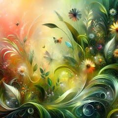 Summer time. field of flowers summer blossom season. Magic summer background with copy space