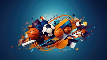 virtual digital sport background illustration online s, competition athletes, streaming multiplayer virtual digital sport background